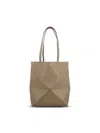 Loewe Womens Taupe Puzzle Fold Mini Leather Tote Bag In Brown