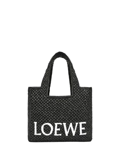 Loewe Women's Small Logo Font Tote Bag In Black