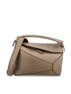 Loewe Womens Puzzle Edge Medium Leather Shoulder Bag Taup In Brown