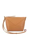 Loewe Puzzle Fold Leather Clutch In Brown