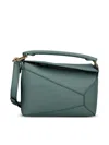 Loewe Small Puzzle Bag Tote Bag In Vetiver