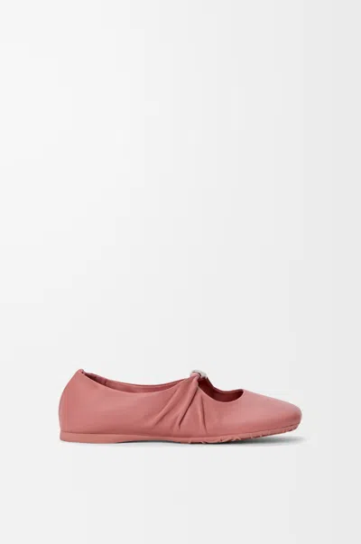 Loewe Pebble Soft Ballerina In Nappa Lambskin In Pink