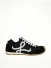 Loewe Womens Blk/white Ballet Runner 2.0 Suede And Woven Low-top Trainers Eur 36 / 3 Uk In Black