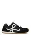 Loewe Ballet Runner 2.0 Mixed Leather Sneakers In Black