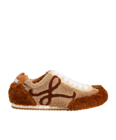 Loewe Ballet Runner 2.0 In Shearling Sneakers In Brown
