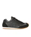 Loewe Ballet Runner 2.0 Suede-trimmed Leather Sneakers In Black