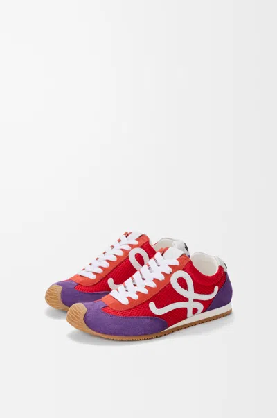 Loewe Ballet Runner 2.0 In Suede And Mesh Size: 41 For Woman In Multi