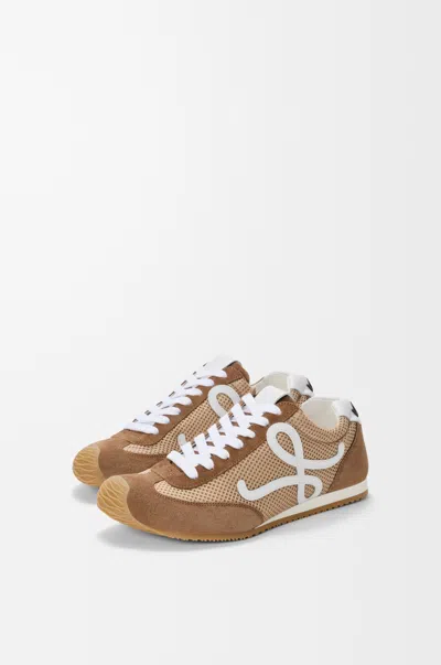 Loewe Ballet Runner 2.0 In Suede And Mesh Size: 41 For Woman In Brown