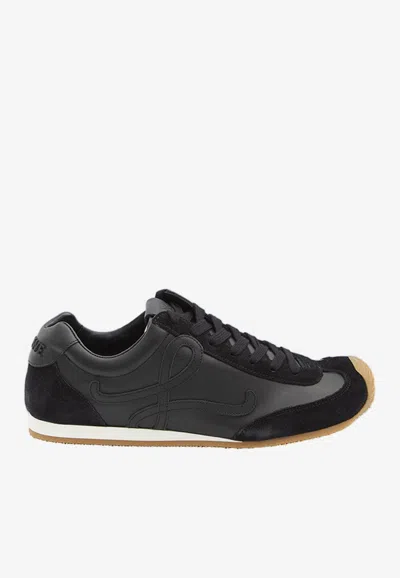 Loewe Ballet Runner 2.0 Leather Low-top Sneakers In Black