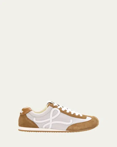 Loewe Ballet Runner 2.0 Leather Sneakers In Neutral