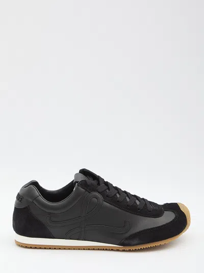 Loewe Ballet Runner 2.0 Leather Sneakers For Men In Black