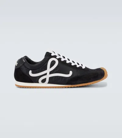 Loewe Ballet Runner 2.0 Leather-trimmed Sneakers In White