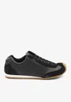 Loewe Ballet Runner 2.0 Suede-trimmed Leather Sneakers In Black