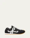 Loewe Womens Blk/white Ballet Runner 2.0 Suede And Woven Low-top Trainers Eur 36 / 3 Uk In Black