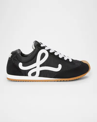 LOEWE BALLET RUNNER 2.0 MIXED LEATHER SNEAKERS