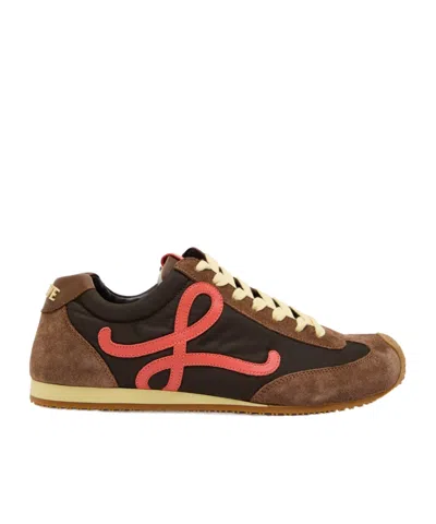 Loewe Ballet Runner 2.0 Panelled Nylon Sneakers In Brown