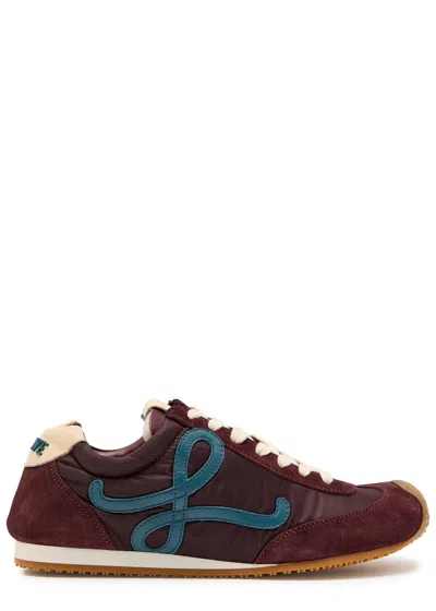 Loewe Ballet Runner 2.0 Panelled Nylon Sneakers In Burgundy
