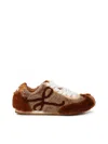 Loewe Ballet Runner 2.0 Leather-trimmed Shearling Sneakers In Multi