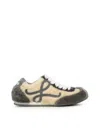 Loewe Shearling And Rubber Sole Ballet Sneakers In Brown