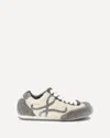 Loewe Two-tone Shearling Ballet Runner 2.0 Sneakers In Gray
