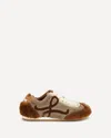 Loewe Ballet Runner 2.0 Leather-trimmed Shearling Sneakers In Multi