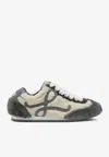 Loewe Shearling And Rubber Sole Ballet Sneakers In Multi