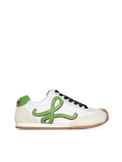 Loewe Ballet Runner 2.0 Sneaker In Nylon And Calfskin In White