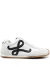 Loewe Women White Canvas And Suede Ballet Runner 2.0 Sneakers In White