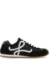 Loewe Women Black Canvas And Suede Ballet Runner 2.0 Sneakers In Black