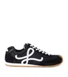 Loewe Women Black Canvas And Suede Ballet Runner 2.0 Sneakers In Black