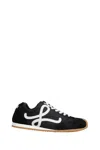 Loewe Womens Blk/white Ballet Runner 2.0 Suede And Woven Low-top Trainers Eur 36 / 3 Uk In Black
