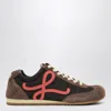 Loewe Multicolor Canvas And Suede Ballet Runner 2.0 Snea In Animal Print