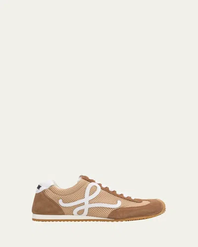 Loewe Ballet Runner 2.0 Sneakers In Suede And Mesh In Multi