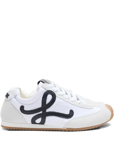 Loewe Ballet Runner 2.0 Nylon And Calfskin Low-top Sneakers In White