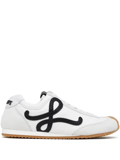 Loewe Ballet Runner 2.0 Logo-appliquéd Shell, Suede And Leather Sneakers In White