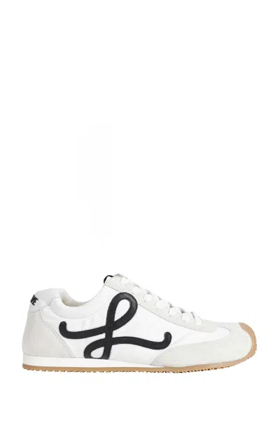 Loewe Ballet Runner 2.0 Nylon And Calfskin Low-top Sneakers In White