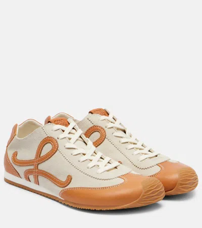 Loewe Ballet Runner 2.0 Suede Sneakers In Brown