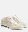 Loewe Ballet Runner 2.0 Suede-trimmed Leather Sneakers In Neutral