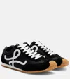 Loewe Womens Blk/white Ballet Runner 2.0 Suede And Woven Low-top Trainers Eur 36 / 3 Uk In Black
