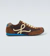 Loewe Ballet Runner 2.0 Suede-trimmed Sneakers In Brown