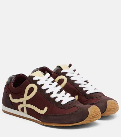 Loewe Ballet Runner 2.0 Sneakers In Nylon And Suede In Purple