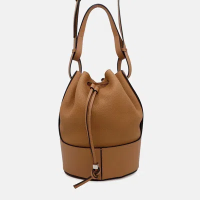 Pre-owned Loewe Balloon 2way Handbag Brown Leather Size Medium