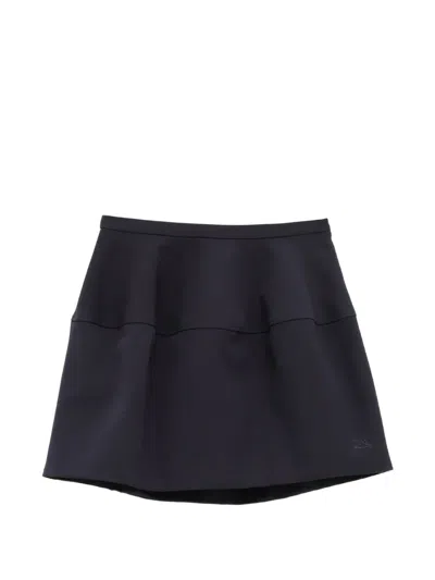 Loewe Balloon Anagram-embroidered Flared Mini Skirt In Black