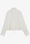 Loewe White Balloon-sleeve Silk Shirt In White