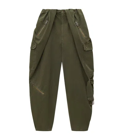 Loewe Balloon Cargo Trousers In Green