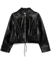 Loewe Balloon Zip-up Leather Jacket In Black