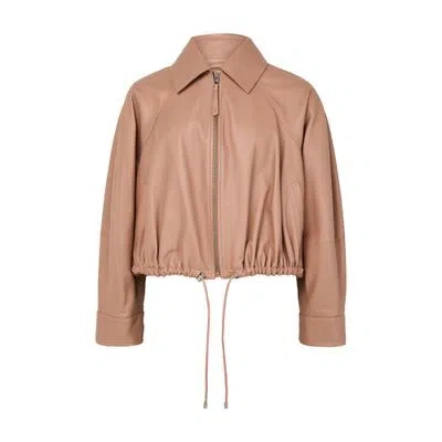 Loewe Balloon Jacket In Nappa Leather In Nude