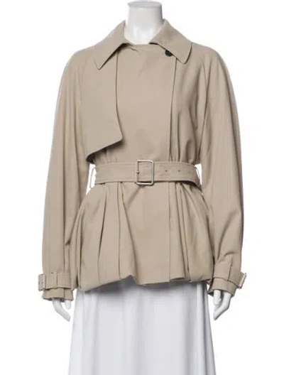 Pre-owned Loewe Balloon Leather Jacket W/ Tags In Neutral