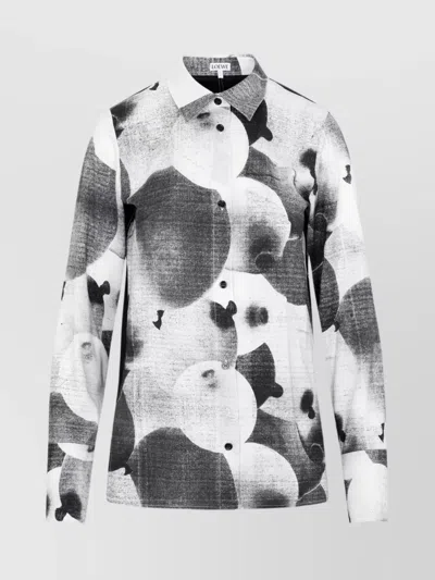 LOEWE BALLOON PRINT SHIRT ASYMMETRICAL HEM