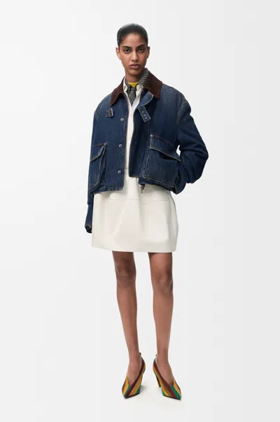 Loewe Balloon Skirt In Cotton And Silk Size: 40 For Woman In White